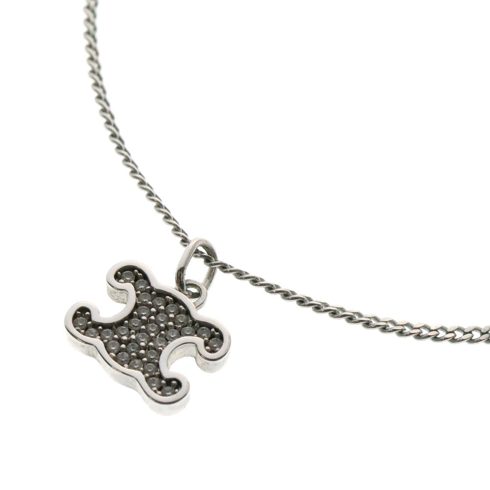 CELINE(セリーヌ) トリオンフ ラインストーン ネックレス シルバー