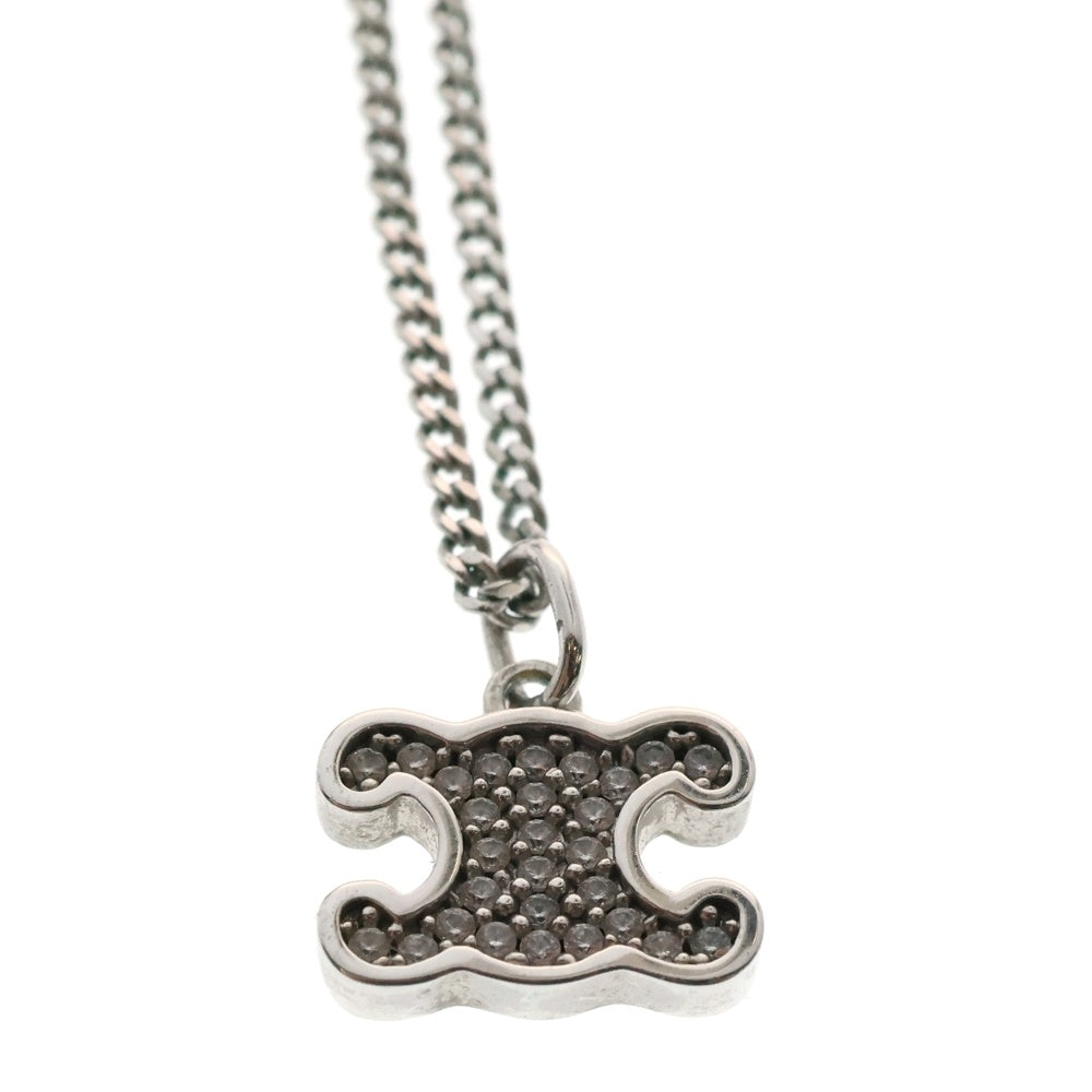 CELINE(セリーヌ) トリオンフ ラインストーン ネックレス シルバー