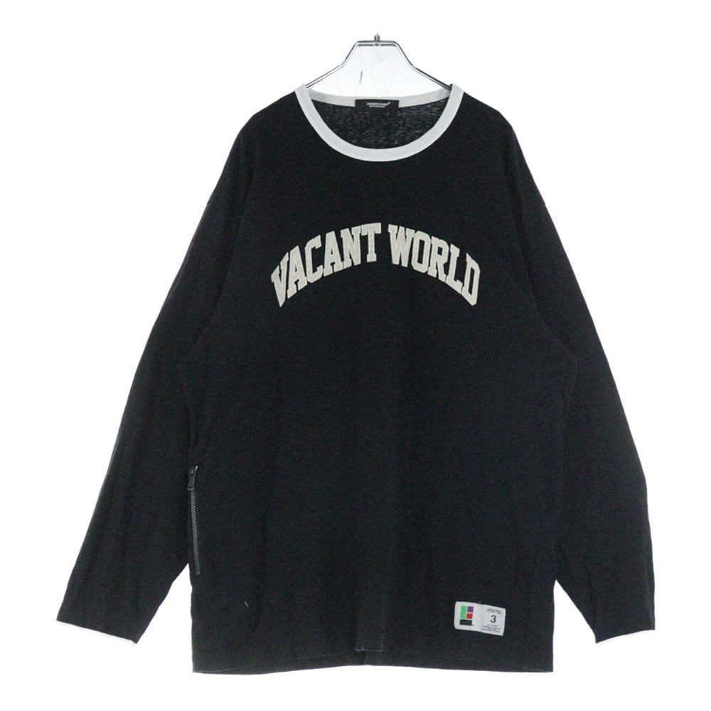 UNDERCOVER(アンダーカバー) crew neck t-shirt フロントロゴ クルーネックコットン長袖 ブラック UC1C4810
