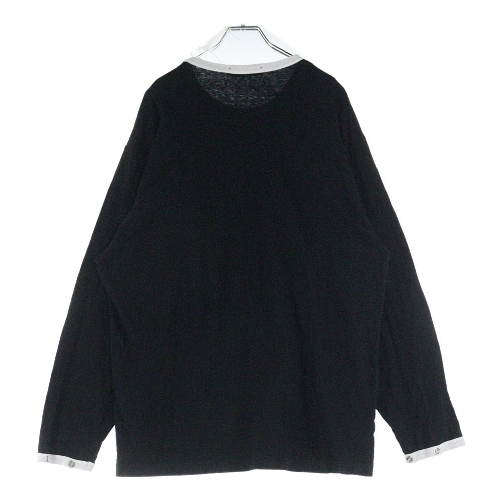 UNDERCOVER(アンダーカバー) crew neck t-shirt フロントロゴ クルーネックコットン長袖 ブラック UC1C4810