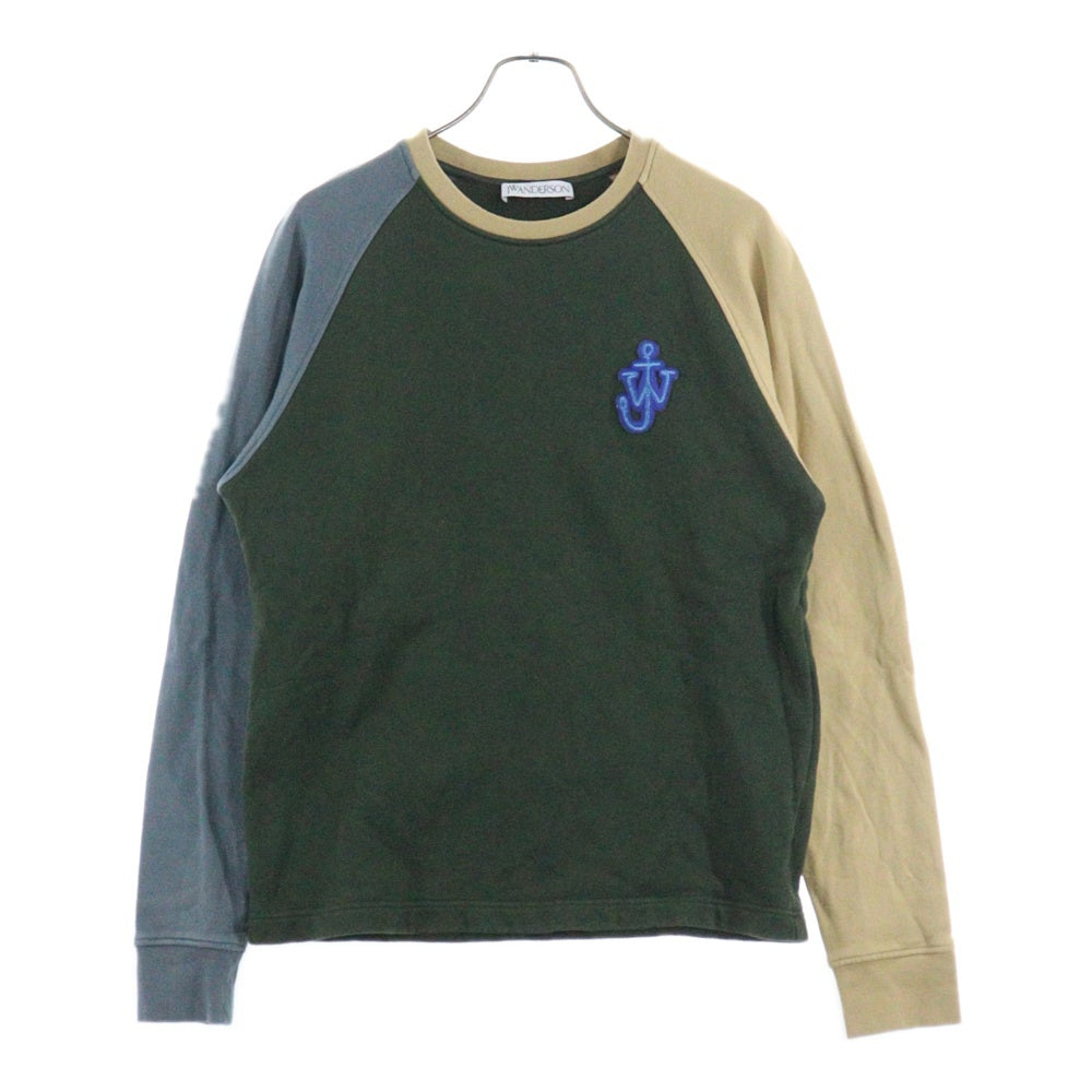 J.W.ANDERSON(ジェー ダブリュー アンダーソン) フロントロゴ カラーブロックコットンスウェットシャツ マルチカラー JW0046PG1021496