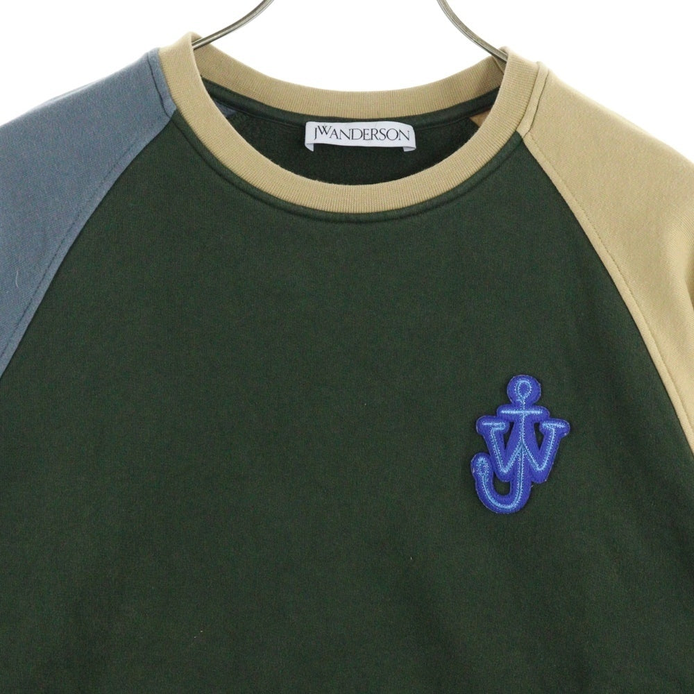 J.W.ANDERSON(ジェー ダブリュー アンダーソン) フロントロゴ カラーブロックコットンスウェットシャツ マルチカラー JW0046PG1021496