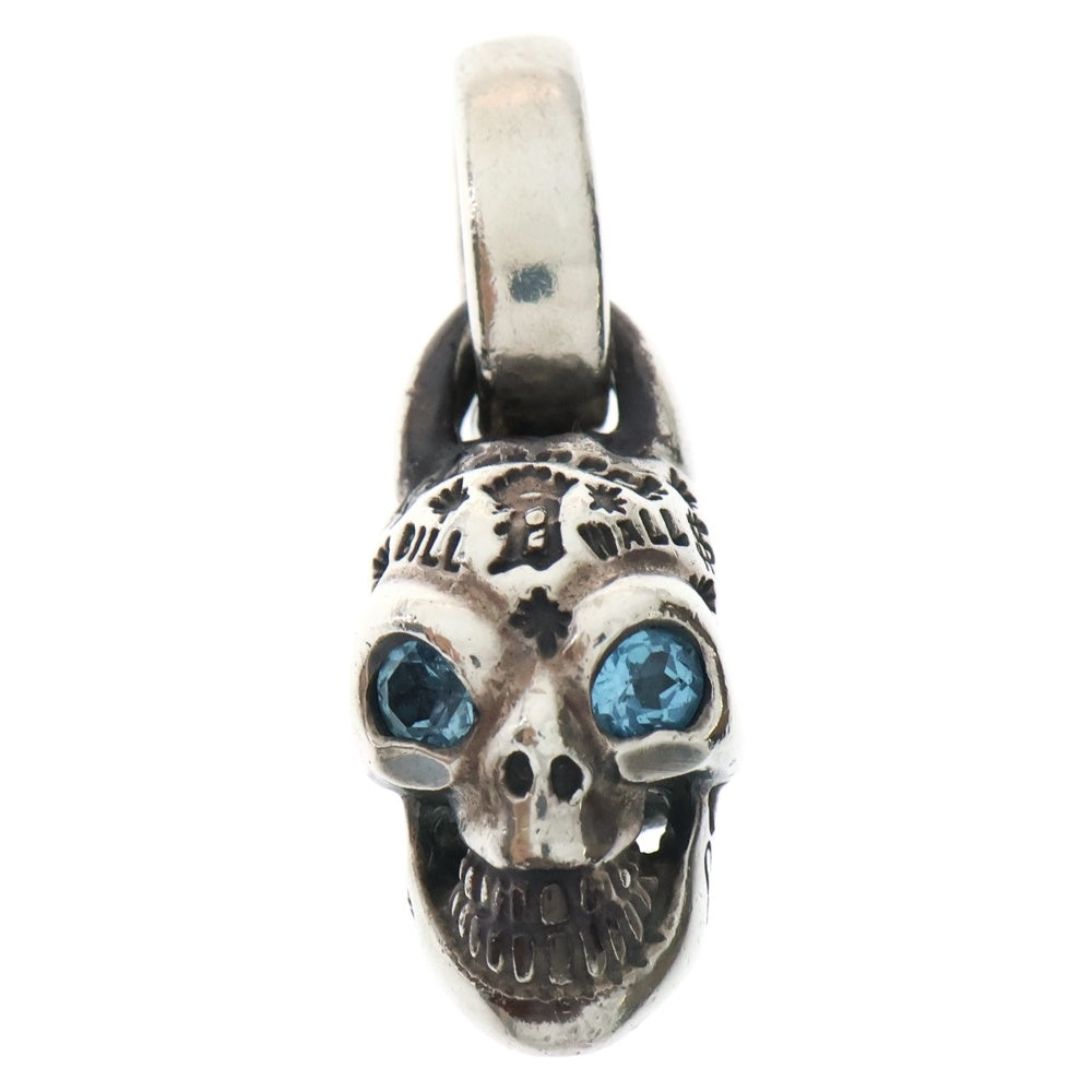 Bill Wall Leather/BWL(ビルウォールレザー) vintage Skull ヴィンテージスカル ブルーアイ ネックレストップ シルバー/ゴールド
