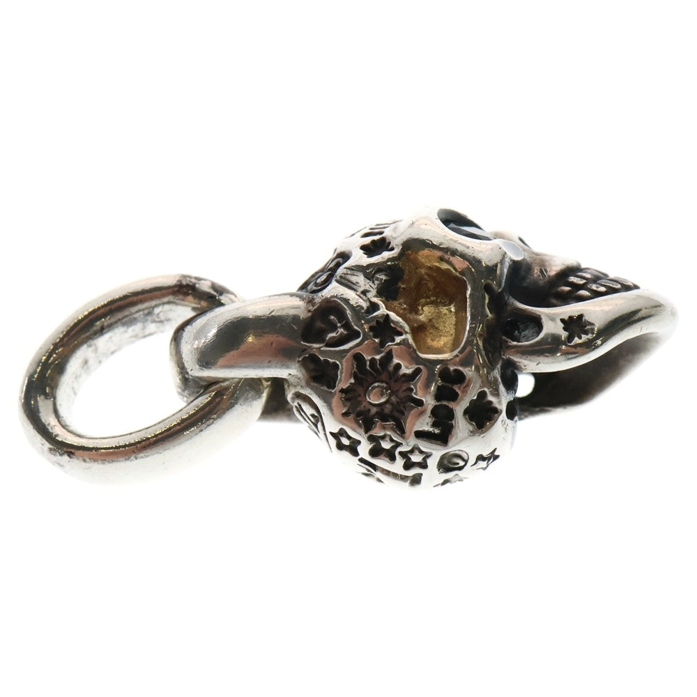 Bill Wall Leather/BWL(ビルウォールレザー) vintage Skull ヴィンテージスカル ブルーアイ ネックレストップ シルバー/ゴールド