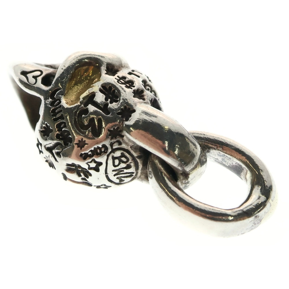 Bill Wall Leather/BWL(ビルウォールレザー) vintage Skull ヴィンテージスカル ブルーアイ ネックレストップ シルバー/ゴールド