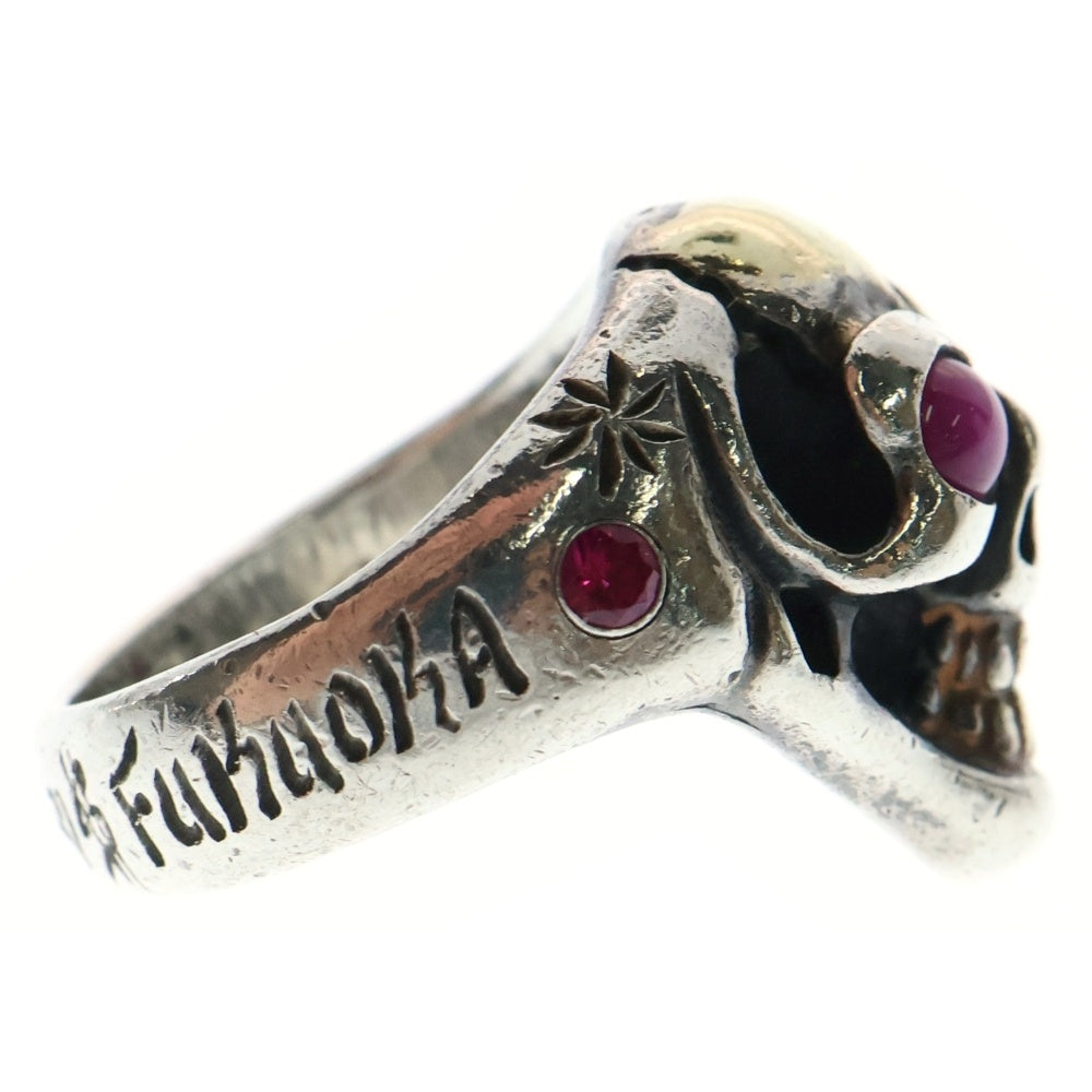 Bill Wall Leather/BWL(ビルウォールレザー) good luck Skull Ring グッドラックスカル スペシャルエディション ストーン付リング シルバー