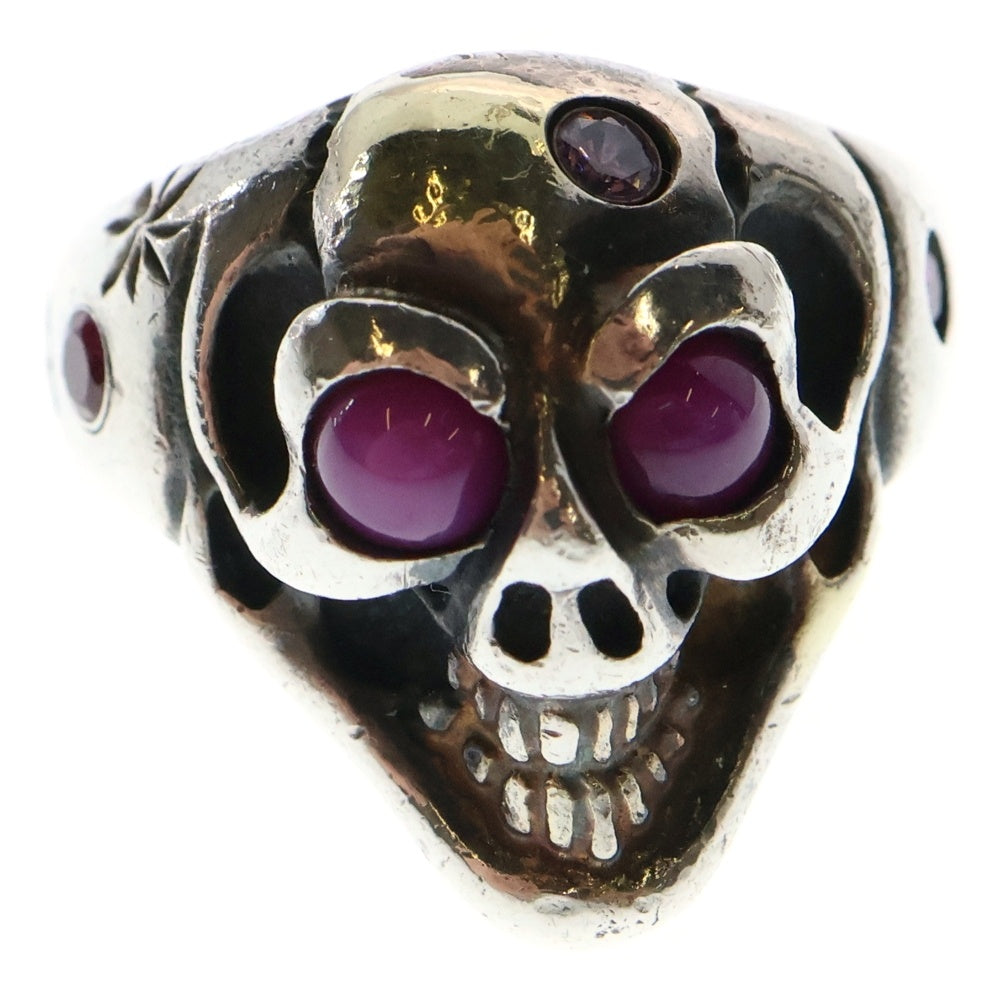 Bill Wall Leather/BWL(ビルウォールレザー) good luck Skull Ring グッドラックスカル スペシャルエディション ストーン付リング シルバー