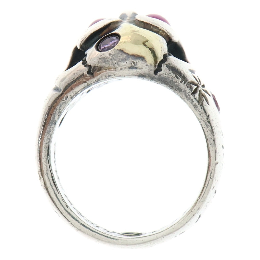 Bill Wall Leather/BWL(ビルウォールレザー) good luck Skull Ring グッドラックスカル スペシャルエディション ストーン付リング シルバー