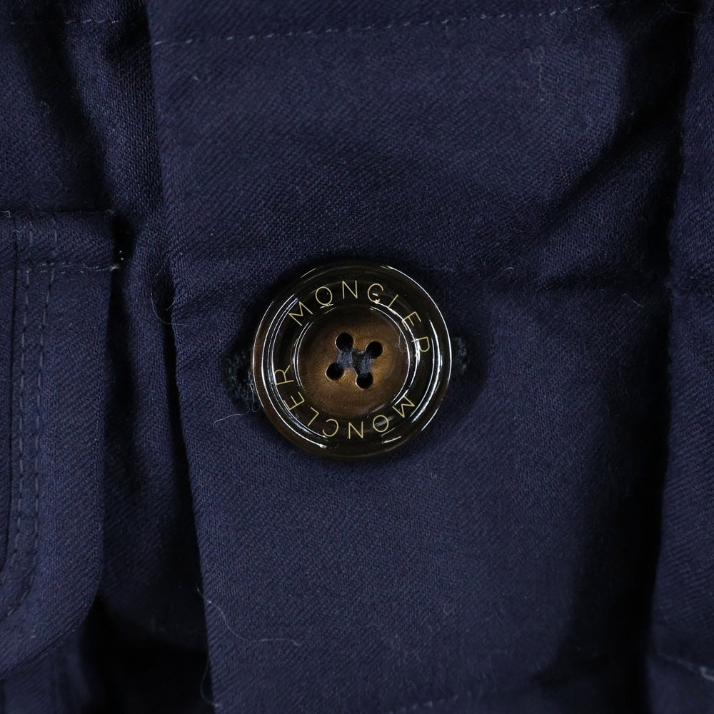 MONCLER(モンクレール) RETHEL レセル コヨーテファーフード付 ウール ダウンジャケット コート ネイビー 320914193820