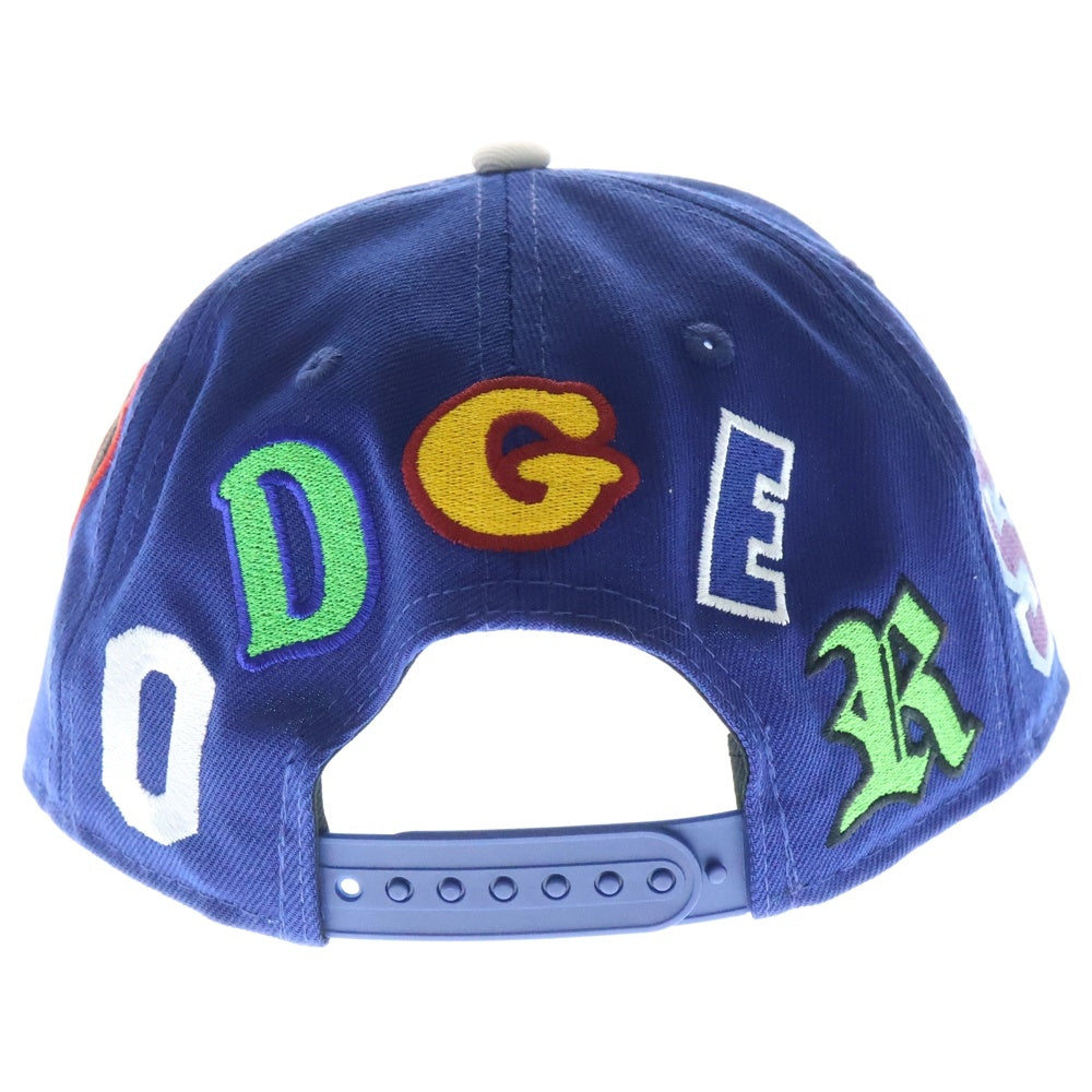 SAINT MICHAEL(セントマイケル) 25SS ×NEW ERA ニューエラ 刺繍デザイン ベースボールキャップ 帽子 ブルー SM-HR8-0000-C46