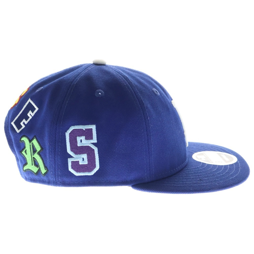 SAINT MICHAEL(セントマイケル) 25SS ×NEW ERA ニューエラ 刺繍デザイン ベースボールキャップ 帽子 ブルー SM-HR8-0000-C46