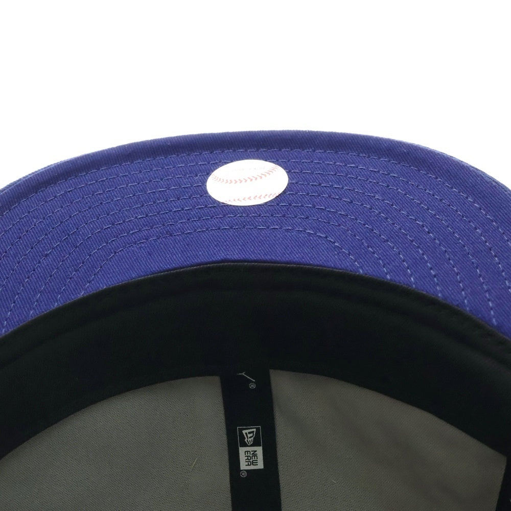 SAINT MICHAEL(セントマイケル) 25SS ×NEW ERA ニューエラ 刺繍デザイン ベースボールキャップ 帽子 ブルー SM-HR8-0000-C46