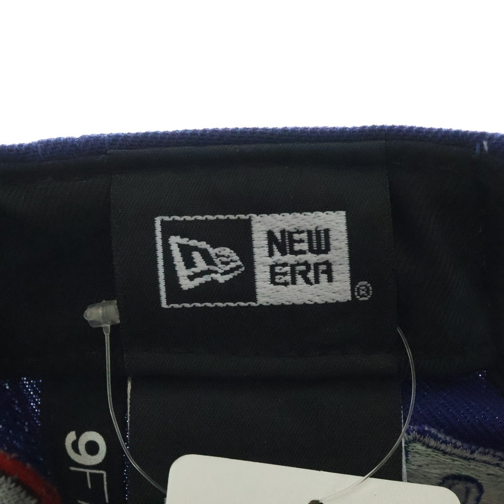 SAINT MICHAEL(セントマイケル) 25SS ×NEW ERA ニューエラ 刺繍デザイン ベースボールキャップ 帽子 ブルー SM-HR8-0000-C46