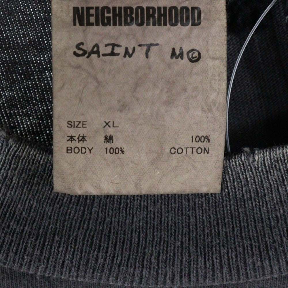 SAINT MICHAEL(セントマイケル) 25SS ×NEIGHBORHOOD S/S TEE SM-HR3-0000-C70 ネイバーフッド クルーネック 半袖Tシャツカットソー チャコールグレー