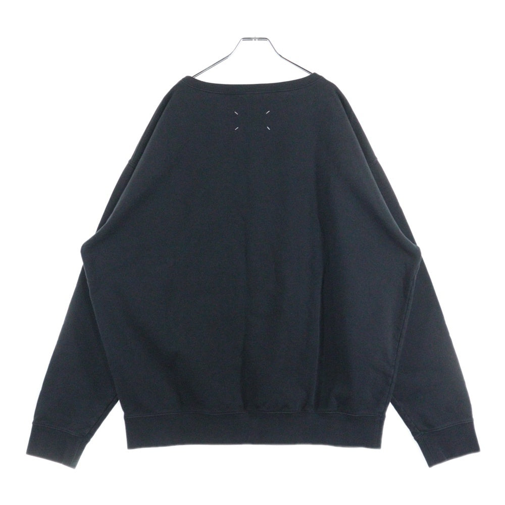 Maison Margiela 1 10(メゾンマルジェラ 1 10) ナンバリングロゴ クルーネックスウェットトレーナー ブラック S50GU0208