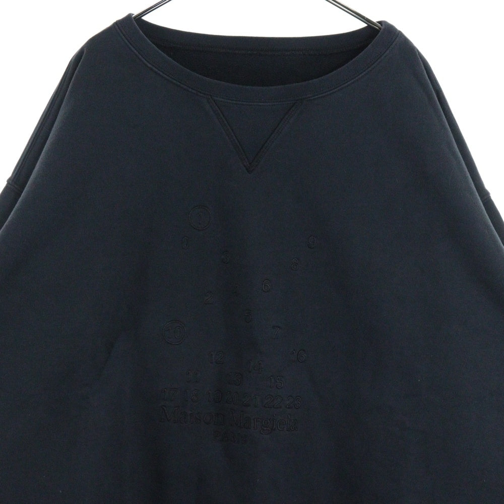 Maison Margiela 1 10(メゾンマルジェラ 1 10) ナンバリングロゴ クルーネックスウェットトレーナー ブラック S50GU0208
