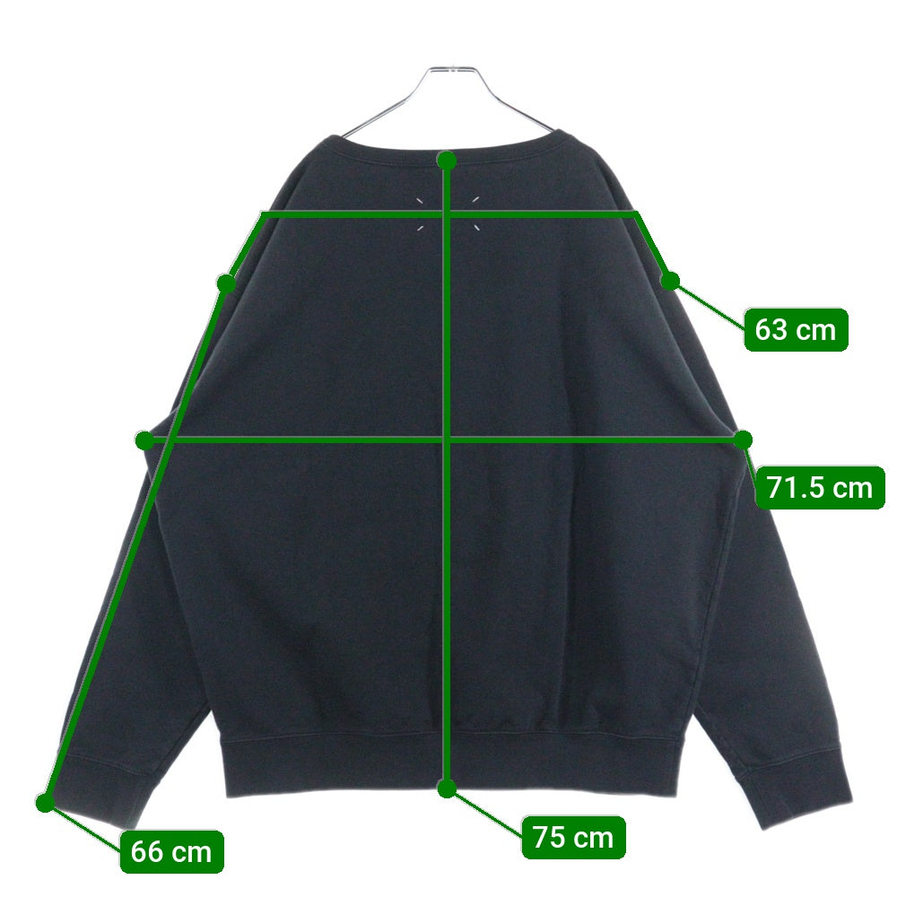 Maison Margiela 1 10(メゾンマルジェラ 1 10) ナンバリングロゴ クルーネックスウェットトレーナー ブラック S50GU0208