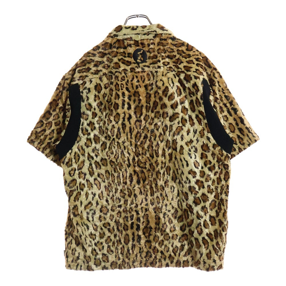 SUPREME(シュプリーム) 25SS×GOODENOUGH Crushed Rayon S/S レオパード総柄 半袖シャツ ブラウン