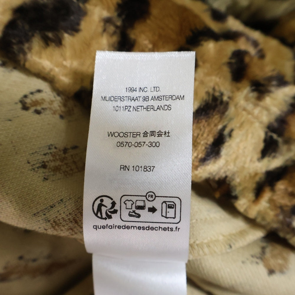 SUPREME(シュプリーム) 25SS×GOODENOUGH Crushed Rayon S/S レオパード総柄 半袖シャツ ブラウン