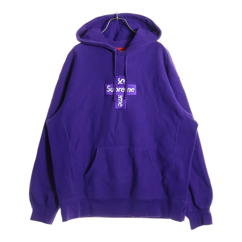 SUPREME(シュプリーム) 20AW Cross Box Logo Hooded Sweatshirt クロス ボックス ロゴ フーデッド スウェットシャツ プルオーバーパーカー パープル