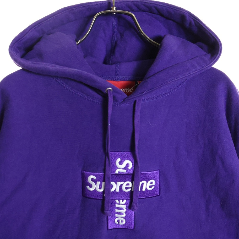 SUPREME(シュプリーム) 20AW Cross Box Logo Hooded Sweatshirt クロス ボックス ロゴ フーデッド スウェットシャツ プルオーバーパーカー パープル