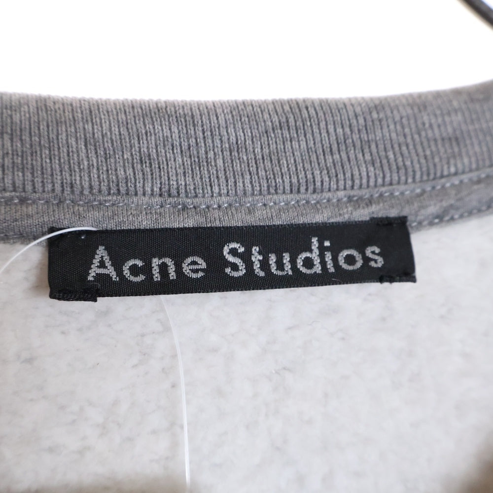 Acne Studios(アクネ ストゥディオズ) メランジ フェイスパッチ刺繍 クルーネック スウェット グレー 2HL173