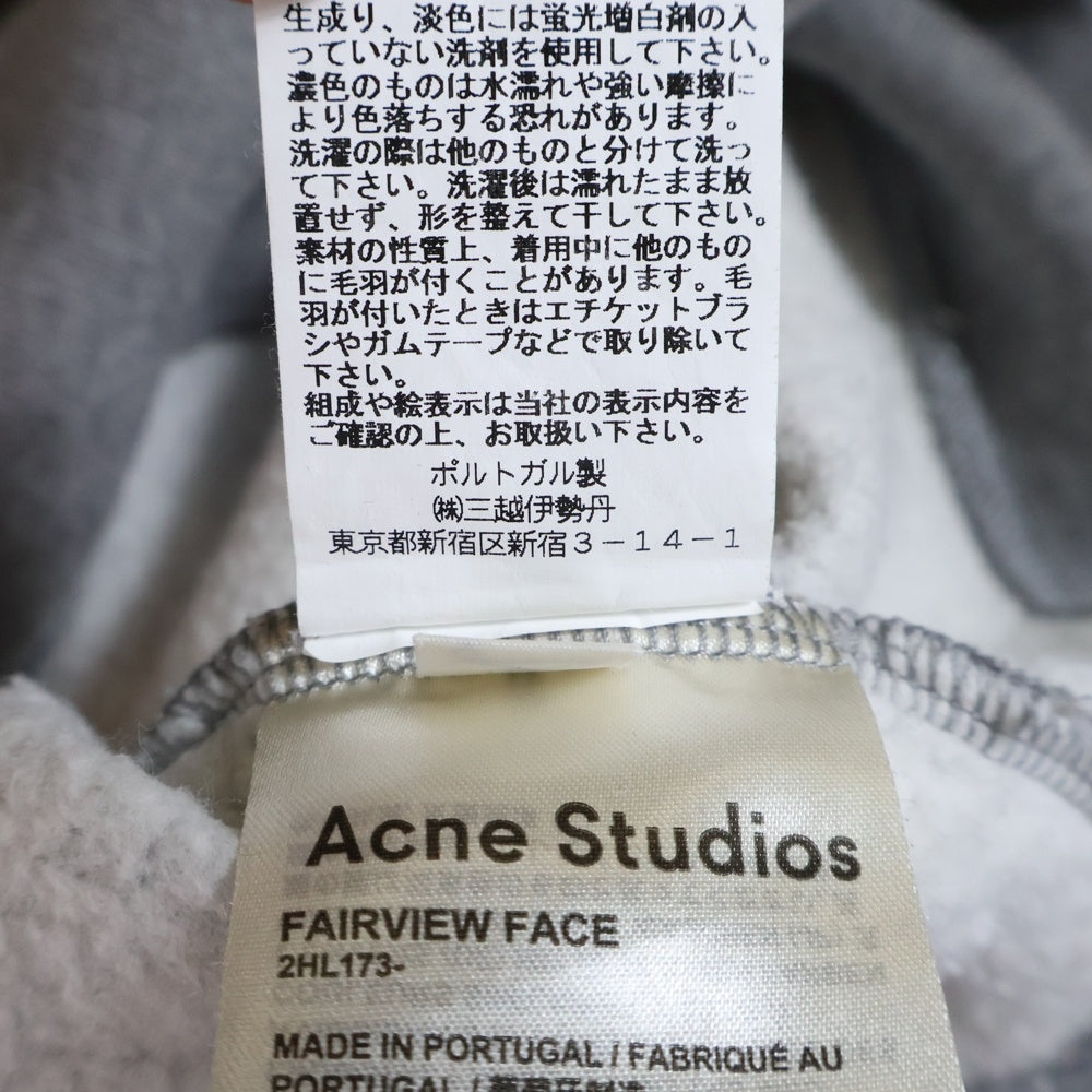 Acne Studios(アクネ ストゥディオズ) メランジ フェイスパッチ刺繍 クルーネック スウェット グレー 2HL173