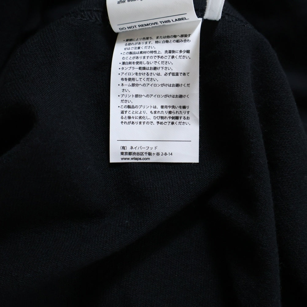 WTAPS(ダブルタップス) 25SS front logo T-shirt フロントロゴ 半袖Tシャツ ブラック 251ATDT-STM09S
