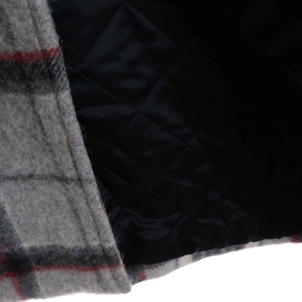 BALENCIAGA(バレンシアガ) 18AW タータンチェックアルパカウールロングート 534050 TBU11 グレー