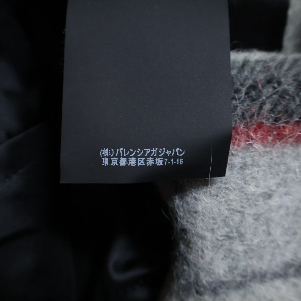 BALENCIAGA(バレンシアガ) 18AW タータンチェックアルパカウールロングート 534050 TBU11 グレー