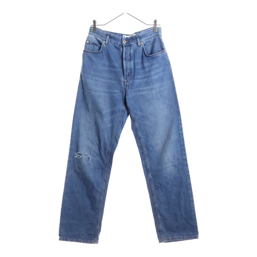 LOEWE(ロエベ) 22AW Washed Denim Trousers ダメージ加工 ウォッシュデニム デニムパンツ H526Y11X22 インディゴ