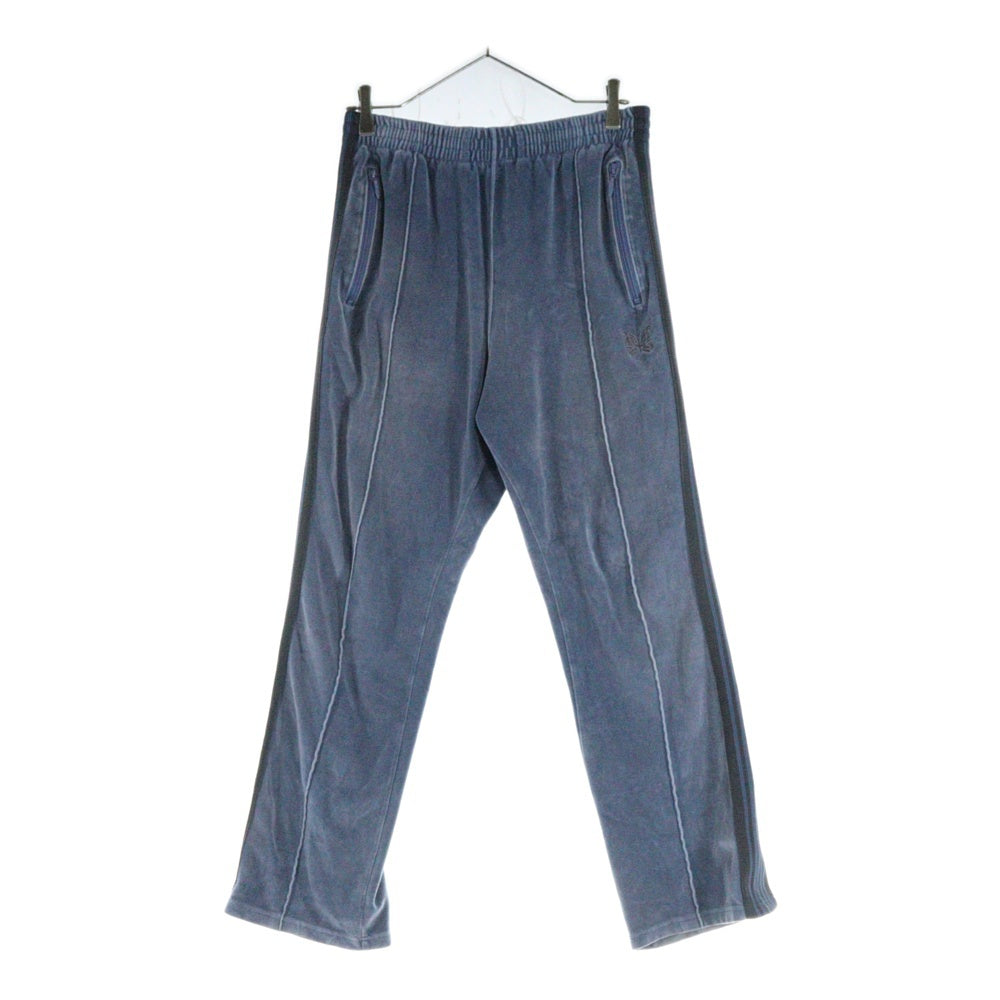 Needles(ニードルス) NARROW TRACK PANTS サイドライン ベロアトラックパンツ スウェットパンツ ブルー NS253