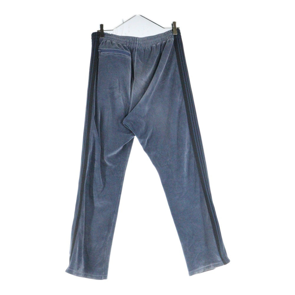Needles(ニードルス) NARROW TRACK PANTS サイドライン ベロアトラックパンツ スウェットパンツ ブルー NS253