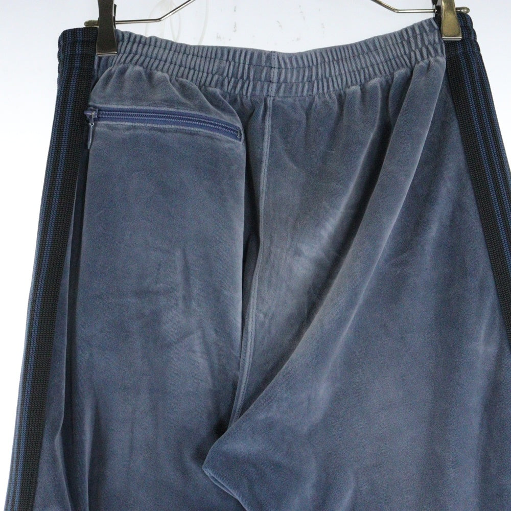 Needles(ニードルス) NARROW TRACK PANTS サイドライン ベロアトラックパンツ スウェットパンツ ブルー NS253