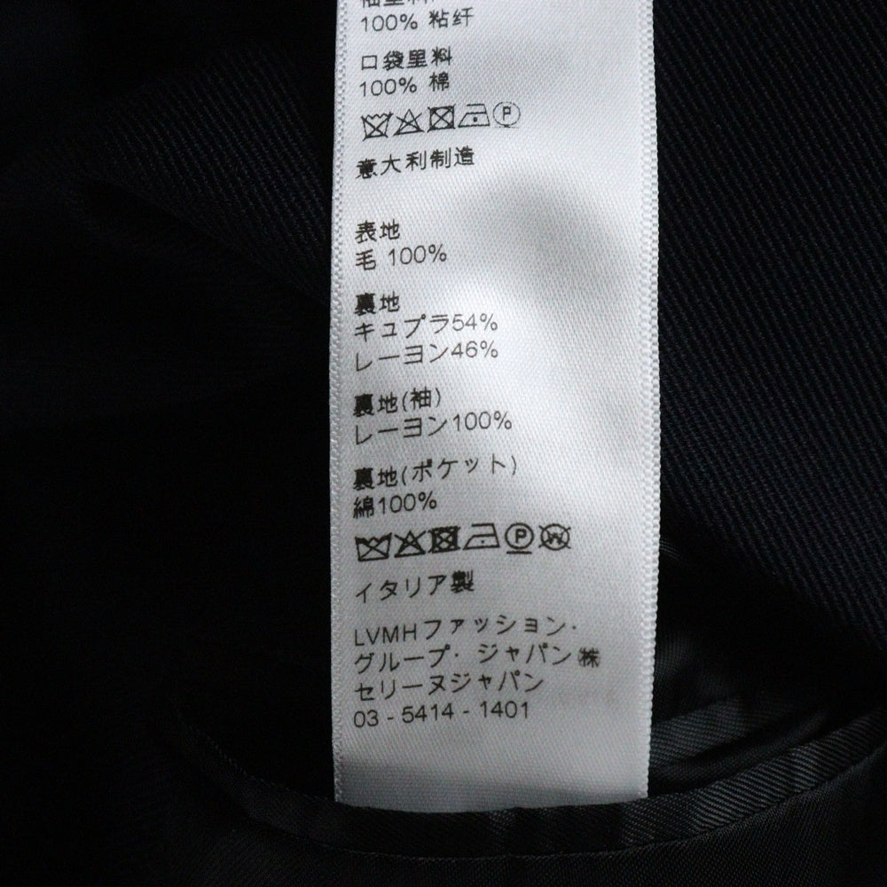 CELINE(セリーヌ) ダイアゴナルウール ピークドラペル ダブルブレスト 金ボタンジャケット レディース ブラック 2V684092D