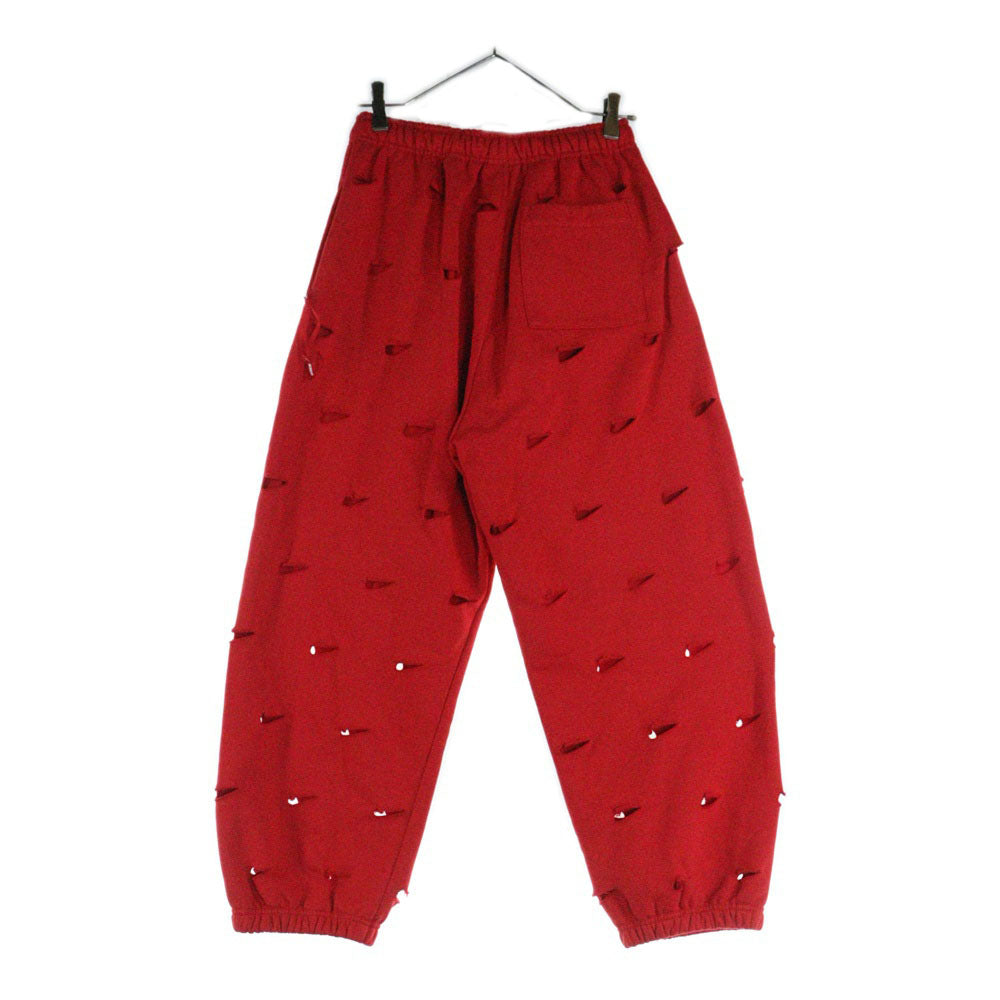 NIKE(ナイキ) ×JACQUEMUS Ngr He Pants ジャックスダメージ加工スウェットパンツ レッド FJ3269ー657