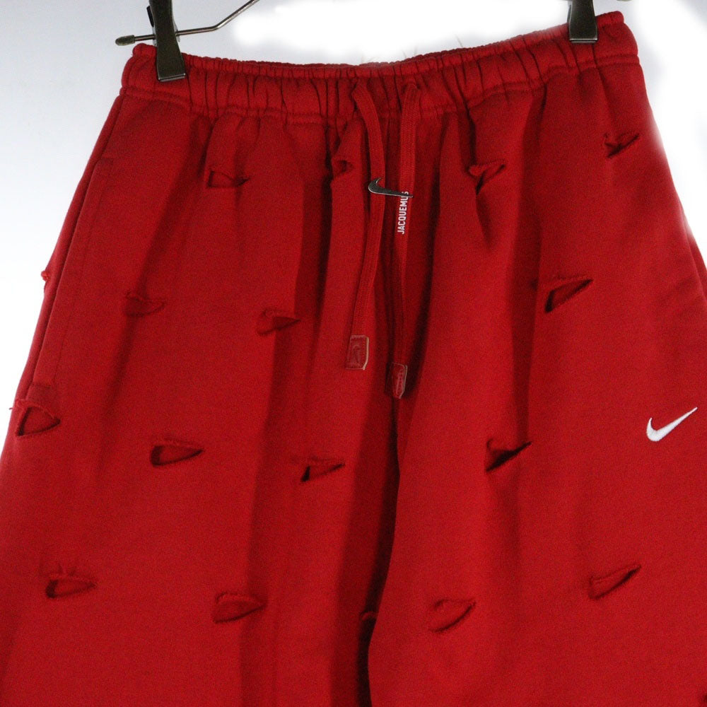 NIKE(ナイキ) ×JACQUEMUS Ngr He Pants ジャックスダメージ加工スウェットパンツ レッド FJ3269ー657