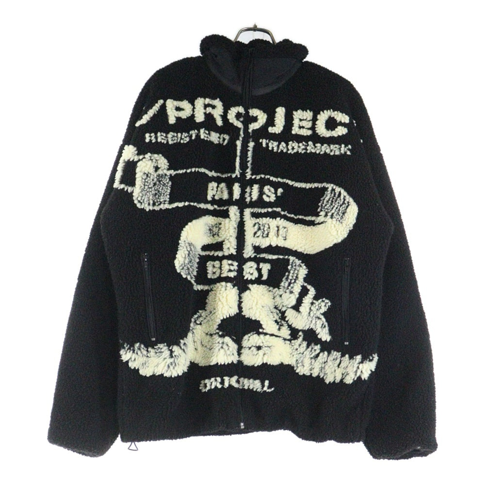 Y/PROJECT(ワイプロジェクト) 23AW Paris Best Jacquard Fleece Jacket パリベストジャガードフリースジャケット ブラック