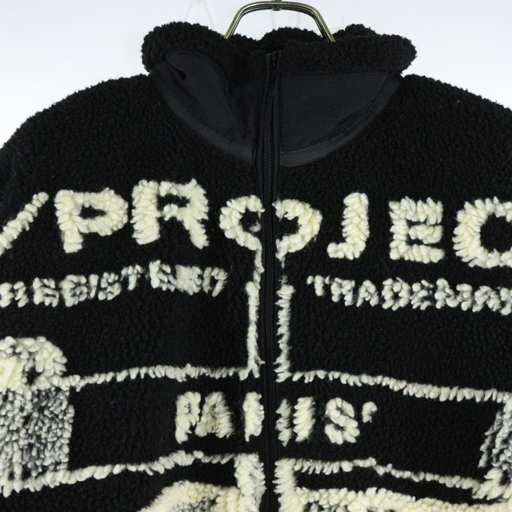 Y/PROJECT(ワイプロジェクト) 23AW Paris Best Jacquard Fleece Jacket パリベストジャガードフリースジャケット ブラック