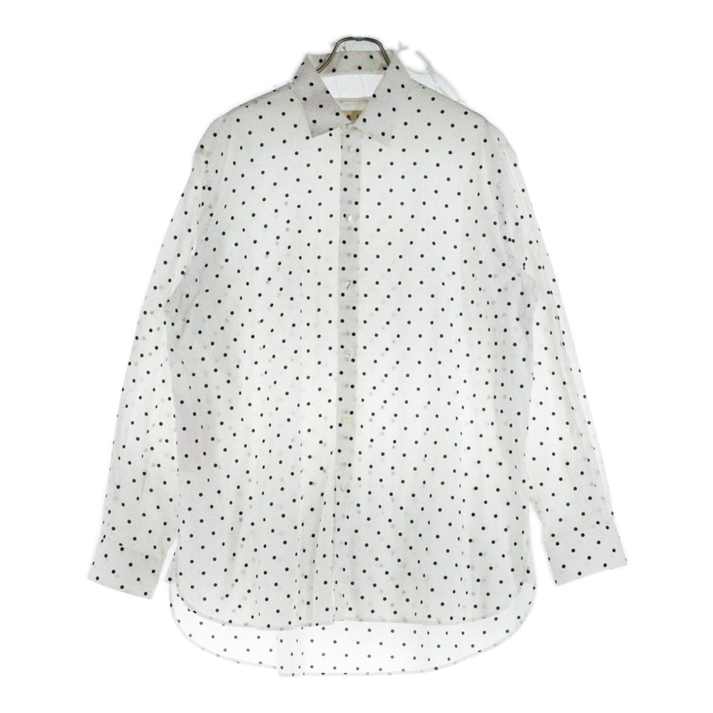 MARNI(マルニ) POLKA DOT PRINT POPLIN SHIRT CUMU0283SY ポルカドット プリント ロングスリーブ長袖シャツ ホワイト