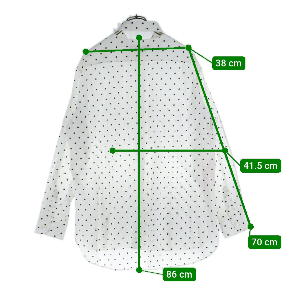 MARNI(マルニ) POLKA DOT PRINT POPLIN SHIRT CUMU0283SY ポルカドット プリント ロングスリーブ長袖シャツ ホワイト