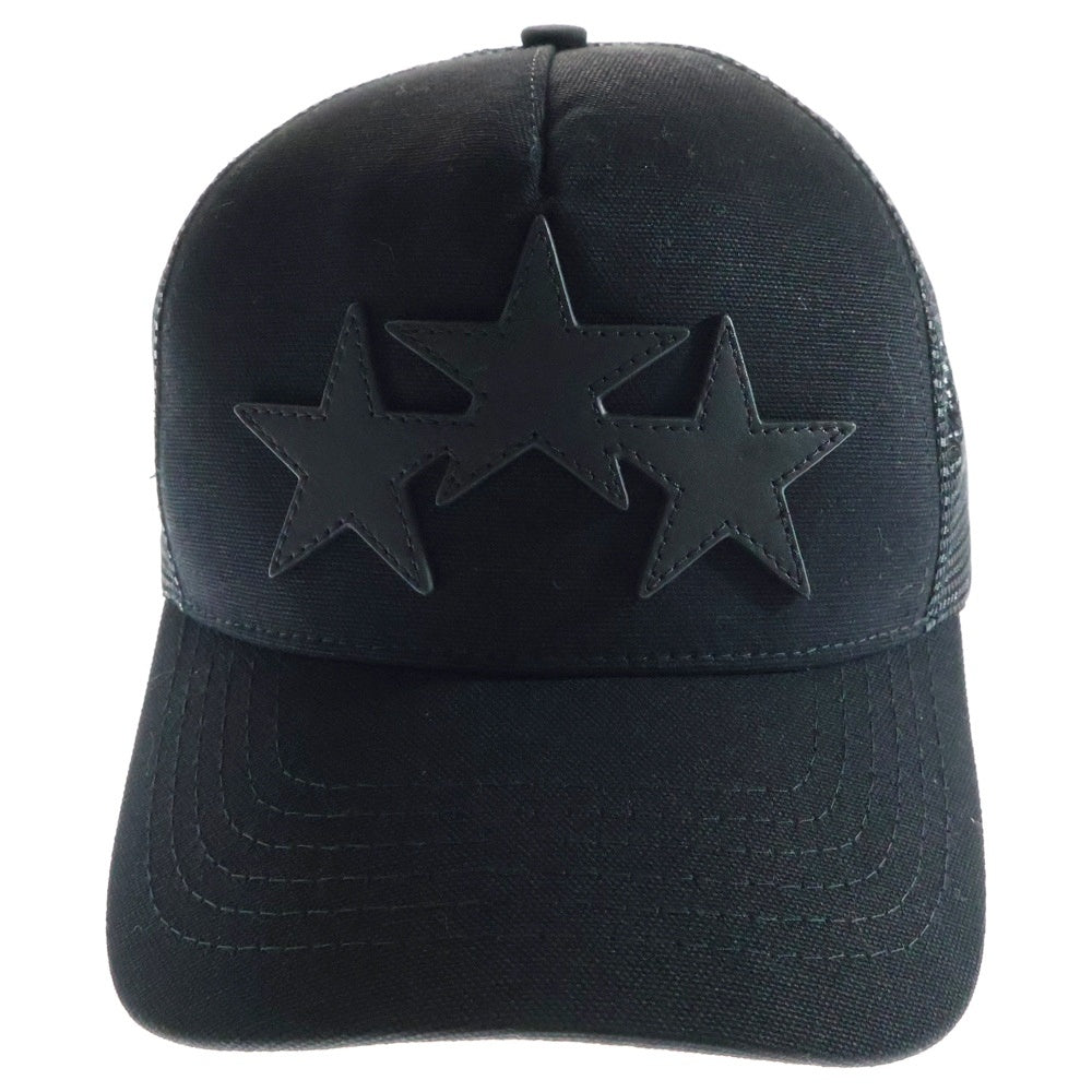 AMIRI(アミリ) Three Star スリースターパッチ メッシュキャップ 帽子 ブラック XMAH002