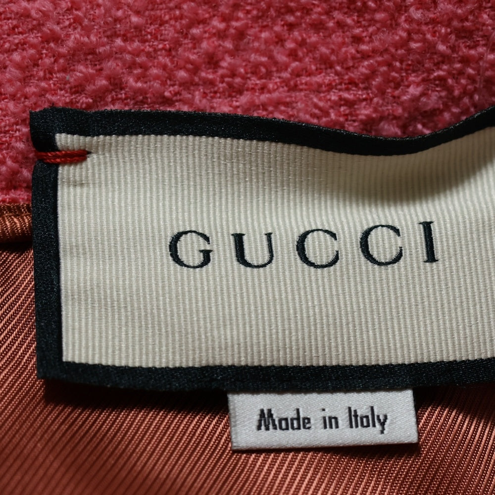 GUCCI(グッチ) スリット ウールロングスカート ピンク 627497