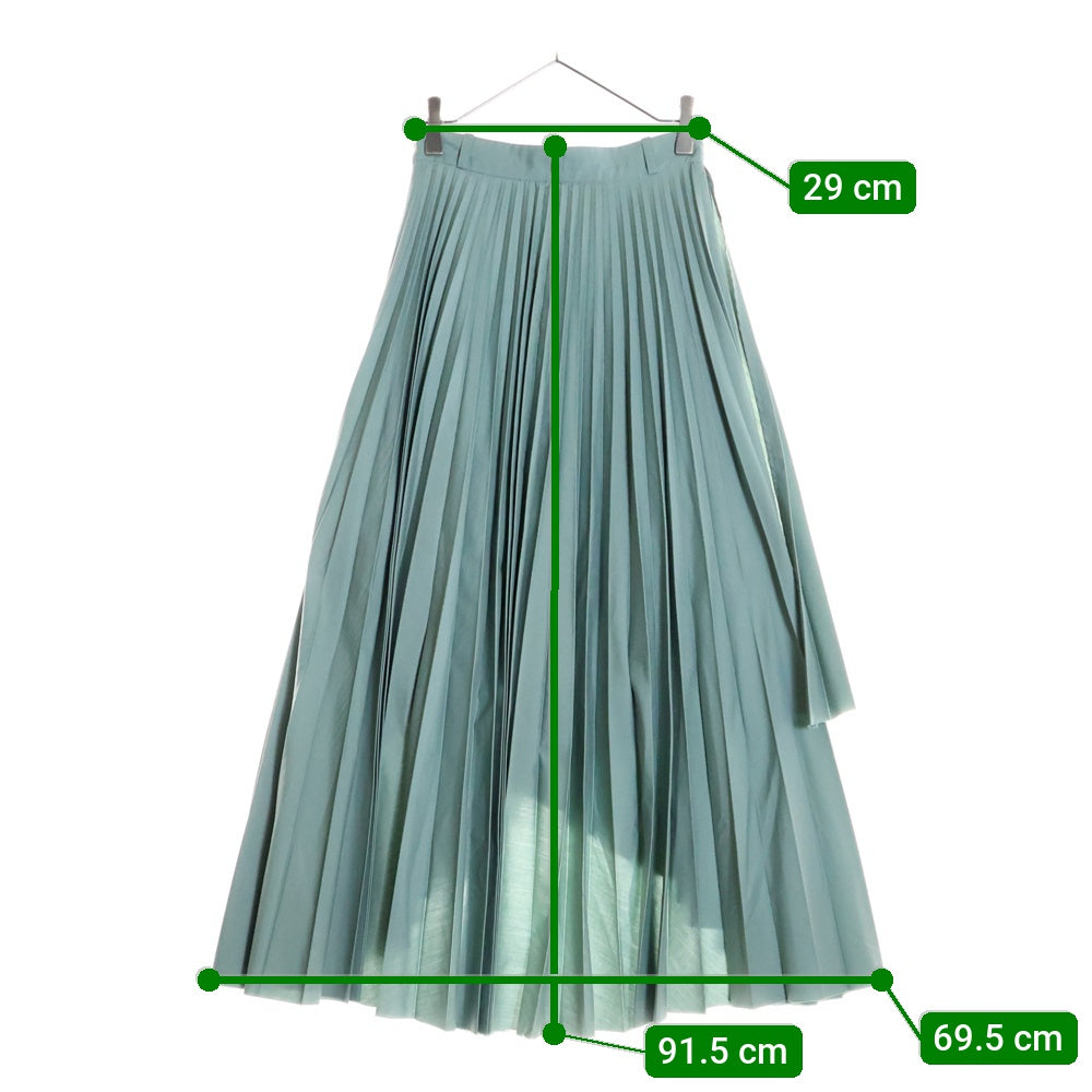 CLANE(クラネ) 18SS SIDE PLEATS SKIRT サイドプリーツ ロングスカート グリーン レディース 17109‐6161