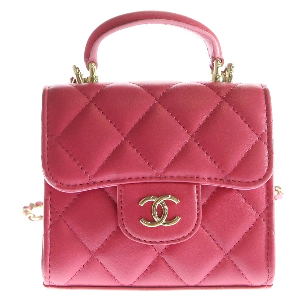 CHANEL(シャネル) マトラッセ フラップ コインパース チェーンショルダーバッグ ゴールド金具 AP2200 レディース ピンク