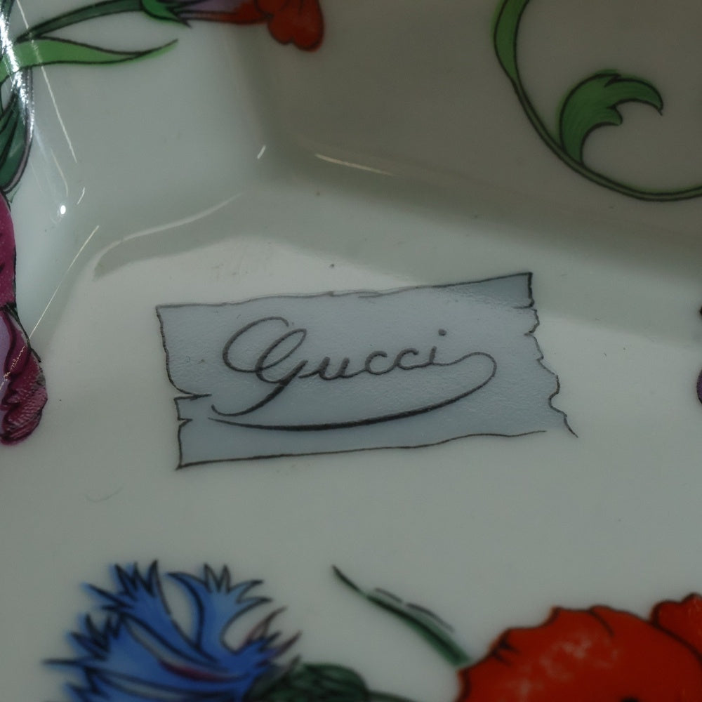 GUCCI(グッチ) ×BERNARDAUD LIMOGES France ベルナルド リモージュ フローラル アッシュトレイ 灰皿 ■