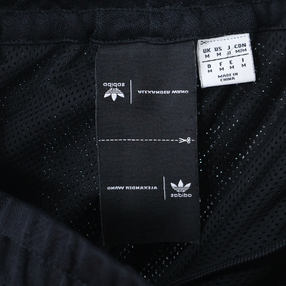 adidas(アディダス) ×ALEXANDER WANG アレキサンダーワン サイドライン ロゴ総柄 トラックパンツ スウェットパンツ ブラック CV5265