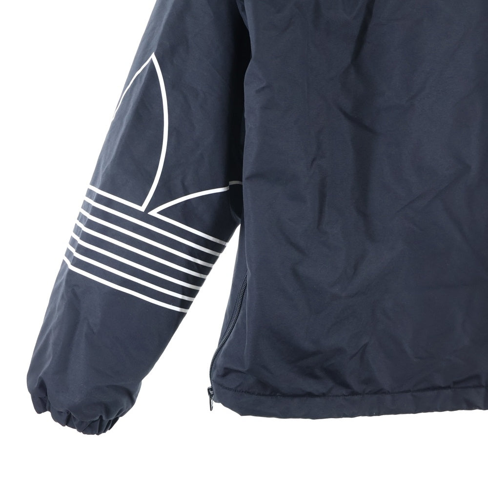adidas(アディダス) Outline Pullover Jacket アームデザイン ナイロンプルオーバーフーディー パーカー ブラック ED4702