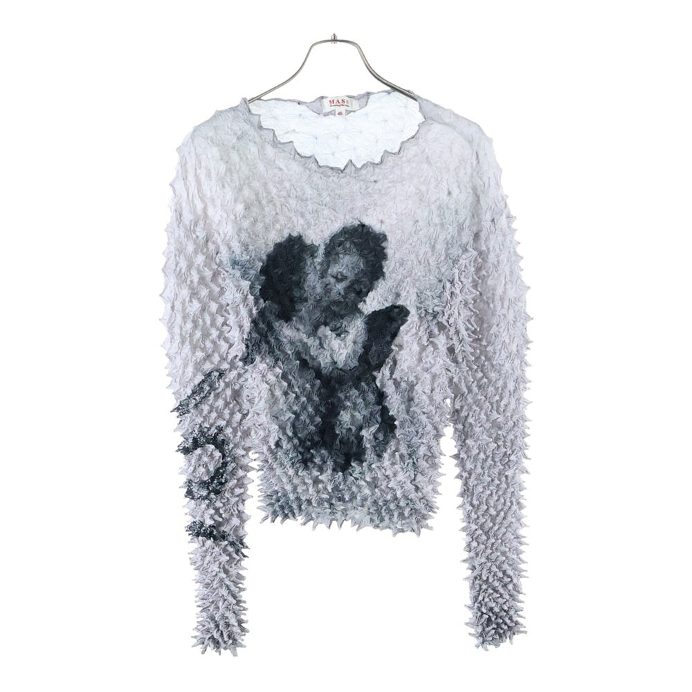 美品　マークジェイコブス　ロングデニムコート　Aライン　マキシ丈　ベルト　青 HEM ダメージデザイン デニム ロングスカート[品番：MKSW0055639