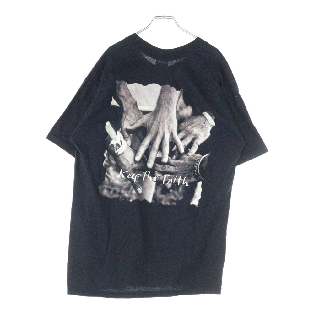 VINTAGE(ヴィンテージ) 90s BON JOVI Keep the Faith Tee ボンジョビ 両面プリント 半袖Tシャツ カットソー ブラック